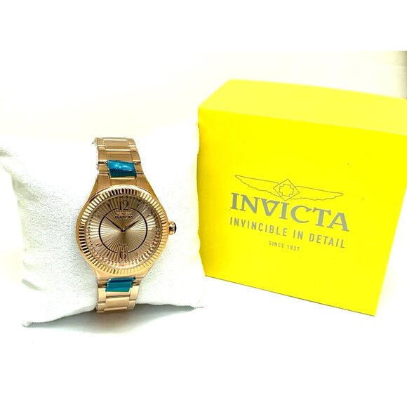 Invicta Women's Watch 28332 Angel Quartz Rose Gold Tone Stainless Steel 35mm - Picture 3 of 14